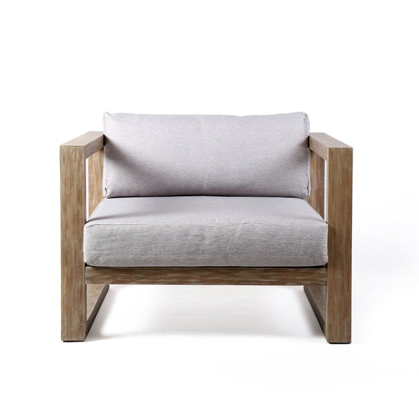 English Elm Paradise Solid Eucalyptus Patio Lounge Chair Uv Resistant Cushions Modern Outdoor B2736P464891