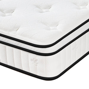 English Elm Twin Hybrid Mattress with Pocketed Coils and Memory Foam for Spinal Support W2889P453412