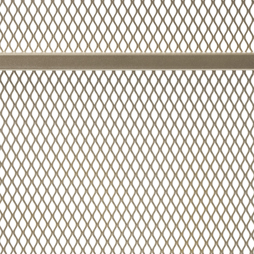 English Elm Christopher Knight Home® - FIRE Markus Modern Single Panel Iron Firescreen with Brushed Silver Finish, Minimalist Mesh Guard Gold 65183.00GLD