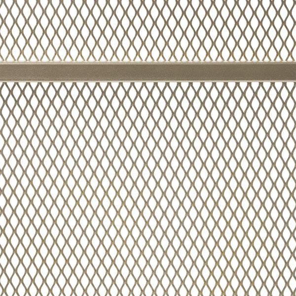 English Elm Christopher Knight Home® - FIRE Markus Modern Single Panel Iron Firescreen with Brushed Silver Finish, Minimalist Mesh Guard Gold 65183.00GLD