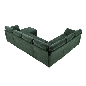 English Elm Swivel Barrel Accent Chair Chenille Tufted Round Club Seat for Living Room Lounge Green N719S002380F