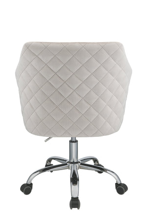 English Elm Cosgair Champagne Velvet Office Chair with Chrome Base, Swivel, Adjustable Height & Padded Comfort B2726P282386