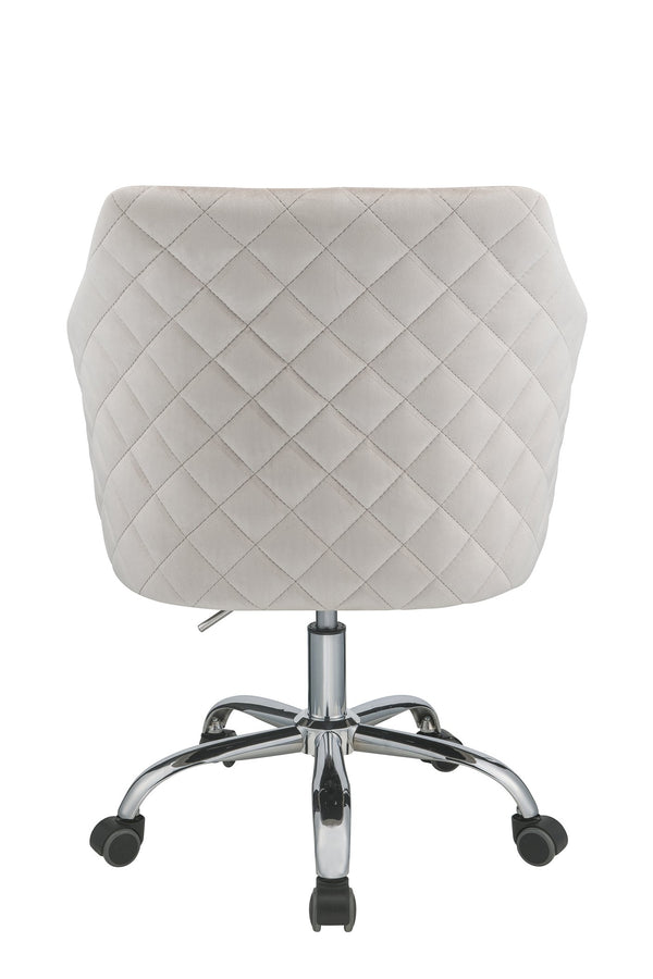 English Elm Cosgair Champagne Velvet Office Chair with Chrome Base, Swivel, Adjustable Height & Padded Comfort B2726P282386
