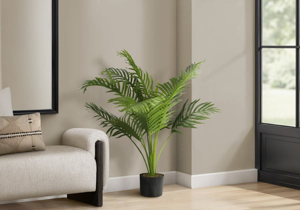 English Elm Artificial Palm Tree 34 Inch Faux Tropical Floor Plant with Real Touch Fronds B2710P220038