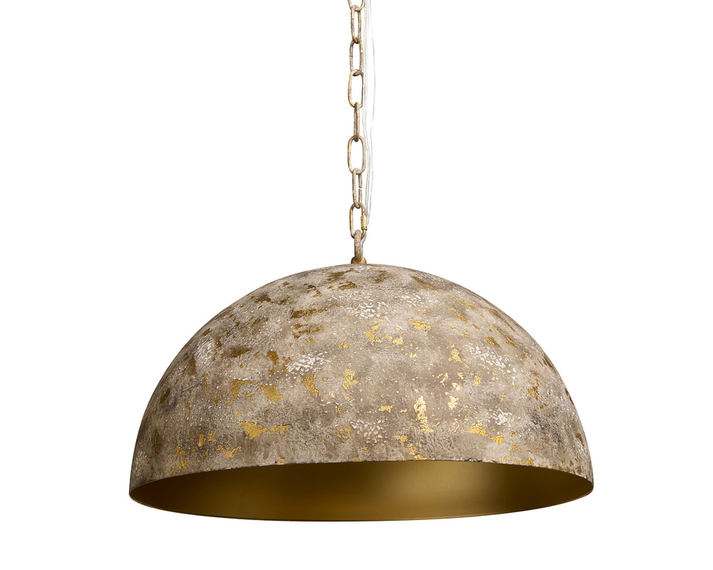 Sunpan Tara Pendant Light - Striking Modern Dome Design with Antique Gold Finish, Perfect for Stylish Decor