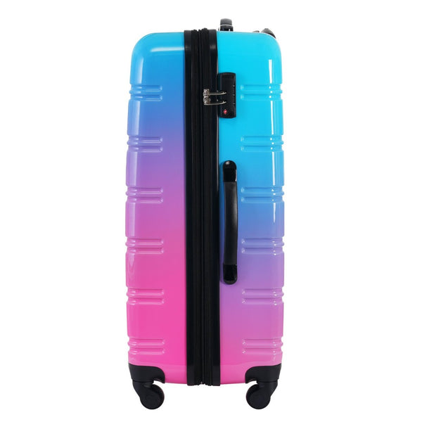 English Elm Hardshell Polycarbonate 3 Piece Luggage Set Spinner Wheels Tsa Lock Expandable Travel Blue+Red N732P184448W