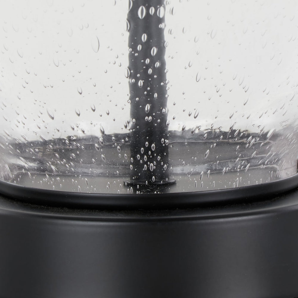 English Elm Jenna 26" Contemporary Seeded Glass Table Lamp Set of 2 with Matte Black Rope Shade, Gold Accents B202P224204