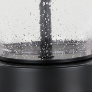 English Elm Jenna 26" Contemporary Seeded Glass Table Lamp Set of 2 with Matte Black Rope Shade, Gold Accents B202P224204