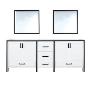 English Elm White Double Bath Vanity Set With Matching Mirrors - Stylish Storage Solution For Busy Families B2731S00589-GIGA
