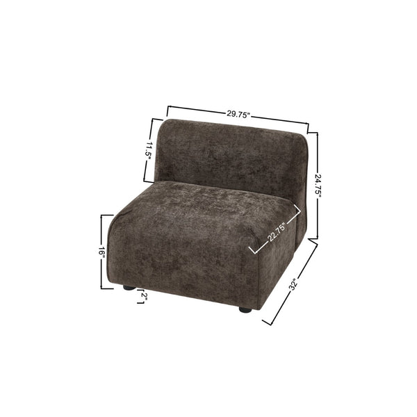 English Elm Modern Curved Accent Chair Plush Cloud Cushioning Sculptural Form for Any Room N767P399471R