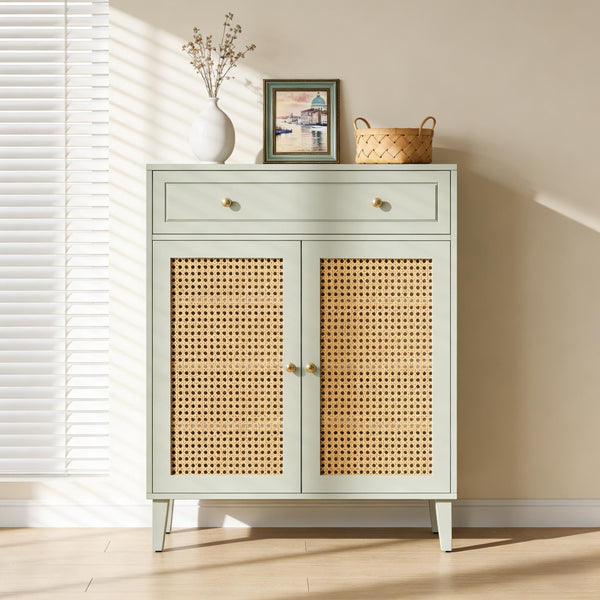English Elm Tall Pantry Cabinet with Acrylic Doors Adjustable Shelves Modern Rustic Kitchen Storage T3971P450485
