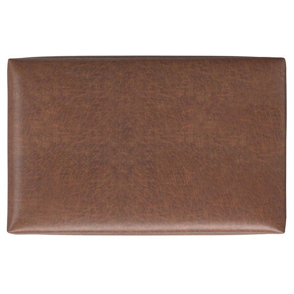 English Elm Rebecca Rectangular Storage Ottoman Coffee Table with Lift-Up Lid, Faux Leather, Spacious Seat Brown B136P364277