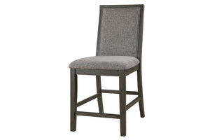 English Elm Modern Upholstered Dining Chairs Set of 2 — Stylish Fabric Seats with Foam Cushion, Solid Rubberwood Frame, Easy Assembly Grey 43 L x 19 W x 13 H B011P314243