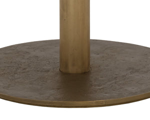 Sunpan Corina 36" Handcrafted Bistro Table with Antique Brass Finish - Unique Artisanal Design Accent Piece