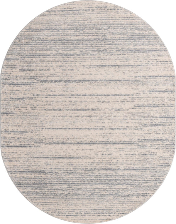 Unique Loom Oasis Calm Machine Made Abstract Rug Cream, Ivory/Gray 8' 0" x 10' 0"