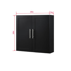 English Elm Wood Hanging Cabinet With Sleek Beadboard Design, Adjustable Shelves & Durable Storage Solution W914P292871-GIGA