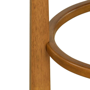 English Elm Christopher Knight Home® - Elise Elegant Wooden Low Back Barstool Set of 2 with Padded Fabric Seats, Compact Durable Design Walnut,White N775P277433W