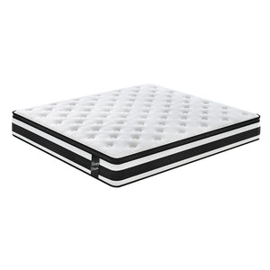 English Elm 12 Inch Full Hybrid Mattress Euro Top Pocketed Coil Memory Foam Medium Firm Support W3017P301128