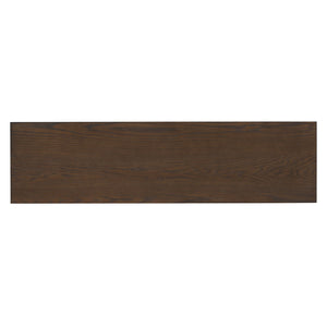English Elm TREXM Arched 4-Door Large Storage Sideboard Buffet Cabinet with Glass Doors, Adjustable Shelves and Cable Management Espresso N715P290642P