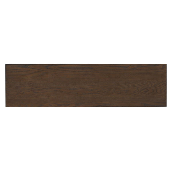 English Elm Trexm Arched Glass Door Buffet Sideboard Oak Veneer Storage Cabinet for Dining Room Espresso XW000021AAP-2026