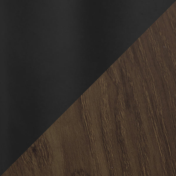 English Elm Cosmo Canary Dining Table: Elegant Black Metal & Walnut Wood Design For Modern Spaces, Seats 4 B202S01118