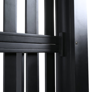 English Elm TOPMAX Acacia Wood Porch Swing Bed with 96" Hemp Ropes, Open-Side Minimalist Patio Lounger, 350lb Capacity Black N717P265860B