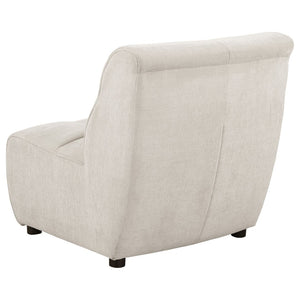 English Elm Oliver Five Piece Modular Sectional with Tufted Ivory Fabric for Open Living Spaces B062S01461