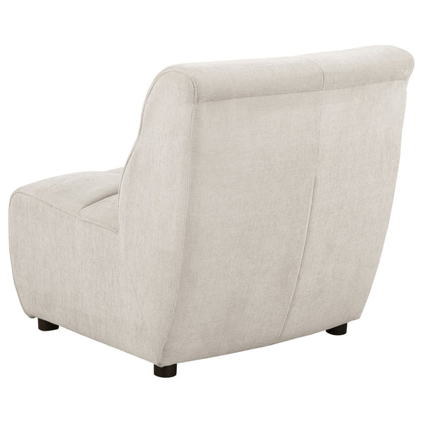 English Elm Oliver Five Piece Modular Sectional with Tufted Ivory Fabric for Open Living Spaces B062S01461
