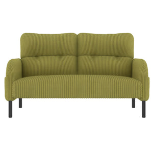English Elm UNITED Corduroy Double Sofa with Ergonomic Support, High-Rebound Springs, Side Pockets, 500lb Capacity Olive Green W1568P307270