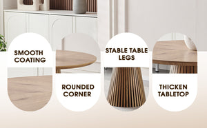 English Elm Wooden Oval Dining Table - Modern Multi-Functional Kitchen Table For Family Gatherings & Compact Spaces W3590P355173-GIGA