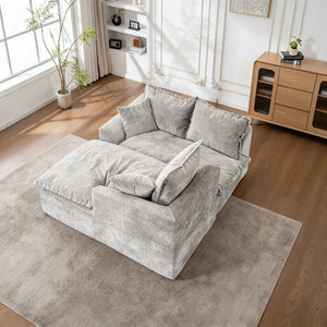 English Elm 103" Chenille Cloud Sectional Modular L Shape Sofa for Spacious Living Room Comfort W1170S00043