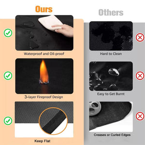 English Elm 65 X 48 Inch Silicone Fiberglass Grill Mat Outdoor Deck Patio Fire Pit Protector W2181P481267