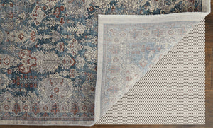 Feizy Rugs Marquette Medallion Rug – Elegant Power-loomed Design, Stain-resistant, Easy Care For High Traffic Areas Blue,Ivory Polyester,Acrylic Mrq39gufblugryi8b