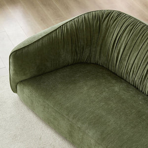 English Elm 145.67'' Mid-Century Green Upholstered Sofa With Right-Facing Chaise For Stylish Living Spaces & Comfort W876S00323