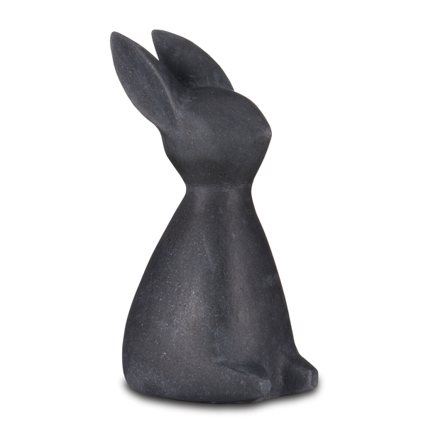 Marble Rabbit Sculpture - Handcrafted Contemporary Stone Art with Elegant Veining for Home Decor