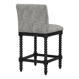 OSP Home Furnishings ELIZA 26" Spindle Counter Stool  Graphite / Black