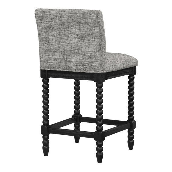 OSP Home Furnishings ELIZA 26" Spindle Counter Stool  Graphite / Black