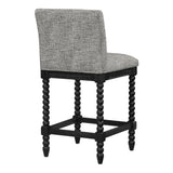OSP Home Furnishings ELIZA 26" Spindle Counter Stool  Graphite / Black