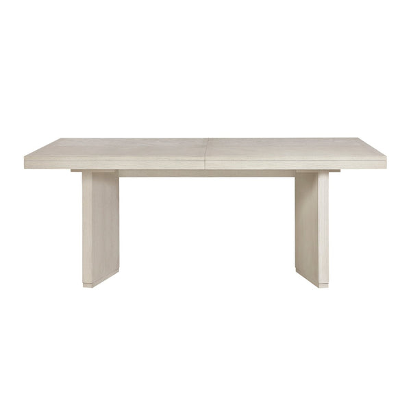 English Elm Beautiful Antique White Extendable Dining Table Seats 8 Classic Oak Veneer Wood B011S02260
