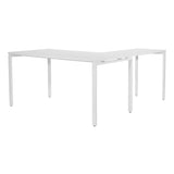 OSP Home Furnishings Prado L Workstation in White White