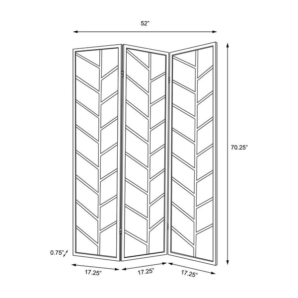 English Elm 3-Panel Folding Shoji Screen Room Divider Walnut Pine Frame with Jute Linen Panels & Feather Motif, Rustic Modern B016P384829