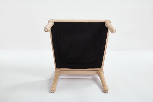 English Elm French Country Dining Chairs Set Of 2, Elegant Upholstered Rattan Back For Dining & Living Spaces W3426P324535