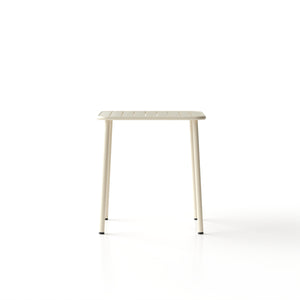 English Elm Sera outdoor square table - waterproof metal courtyard bistro table for balcony, villa, versatile seating Retro White W3318P306363