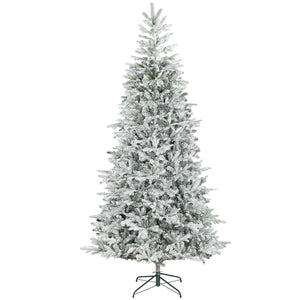 English Elm 9 Ft Snow Flocked Spruce Artificial Tree with Hinged Branches and Realistic Tips T3971P400637