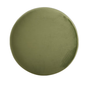 English Elm Christopher Knight Home® - Velvet Round Ottoman Olive Green — Plush Velvet Upholstery, 30" Diameter, Versatile Seat & Accent Table N757P181733O
