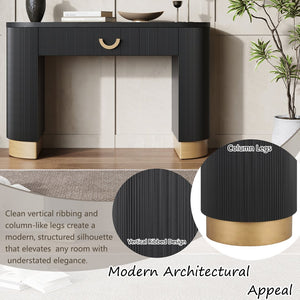 English Elm Christopher Knight Home® - Mirod Modern Console Table - Stylish Vertical Ribbed Design With Functional Drawer & Sleek Storage N760P281361B