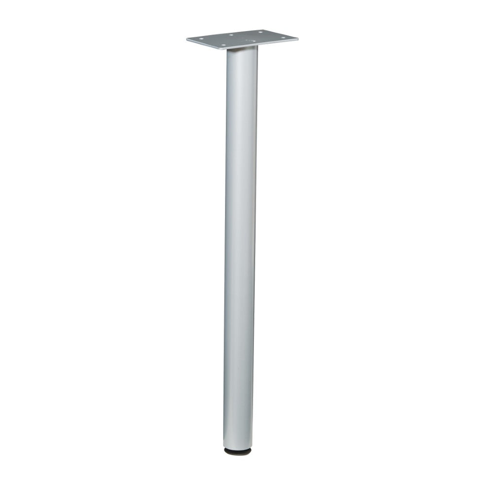 OSP Home Furnishings Post Leg Heavy Duty Welded Steel Support for Industrial Workbench or Laboratory Bench Top 30”D LP30G-SV