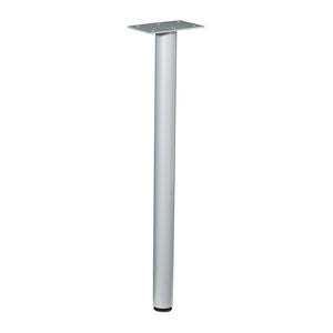 OSP Home Furnishings Post Leg Heavy Duty Welded Steel Support for Industrial Workbench or Laboratory Bench Top 30”D LP30G-SV