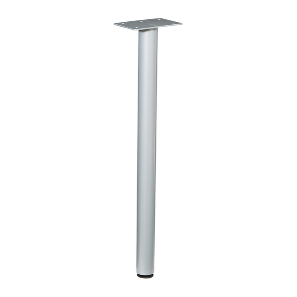 OSP Home Furnishings Post Leg Heavy Duty Welded Steel Support for Industrial Workbench or Laboratory Bench Top 30”D LP30G-SV