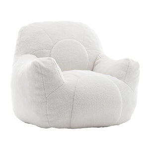 English Elm Bean Bag Chair With Memory Foam - Plush Teddy Upholstery For Cozy Relaxation In Any Space! W2200P247712
